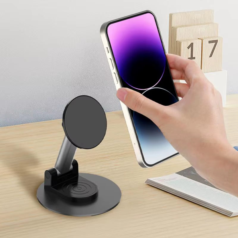 Phone Stand for Desk Adjustable Foldable Desktop Cell Phone Holder Stand Magnetic Desk Tablet Stand for Phone Reader Cell Phone