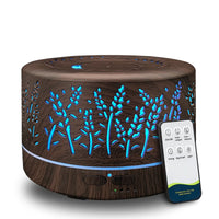 Dongzhen Diffusers for Essential Oils Large Room 600Ml,Essential Oil Diffusers for Home with R/C Dark Brown