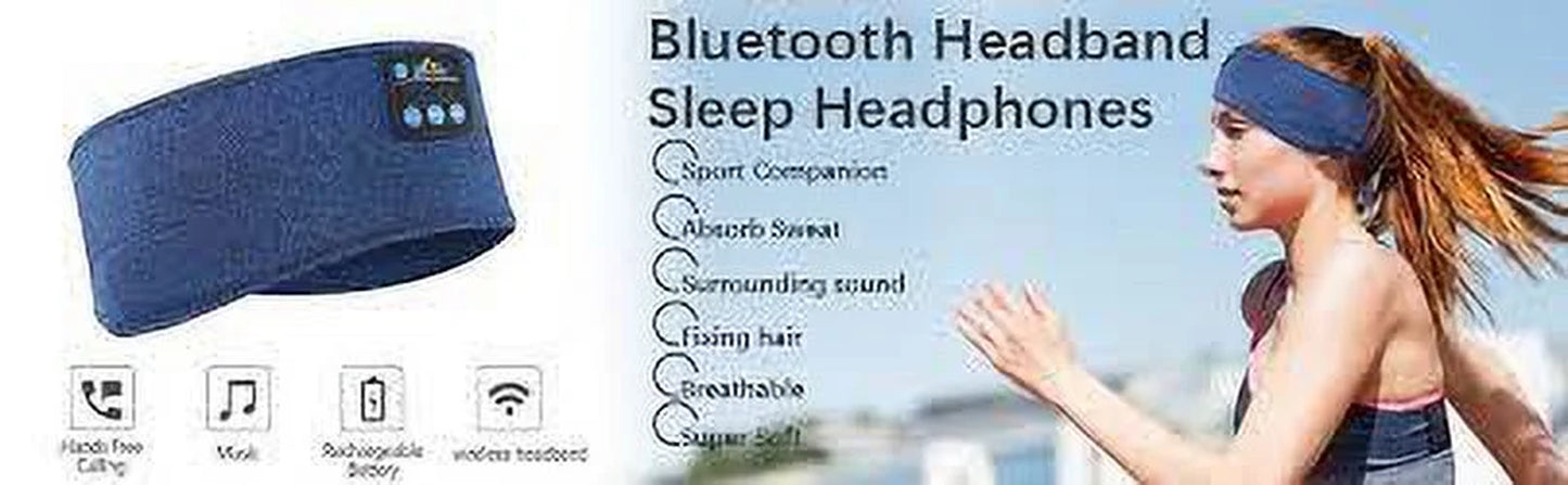 Over-Ear Headphones Wireless Bluetooth Headphones ,Bluetooth Sports Headband, Sleep Headphones for Running, Sleeping, Yoga, Workout, Meditation and More