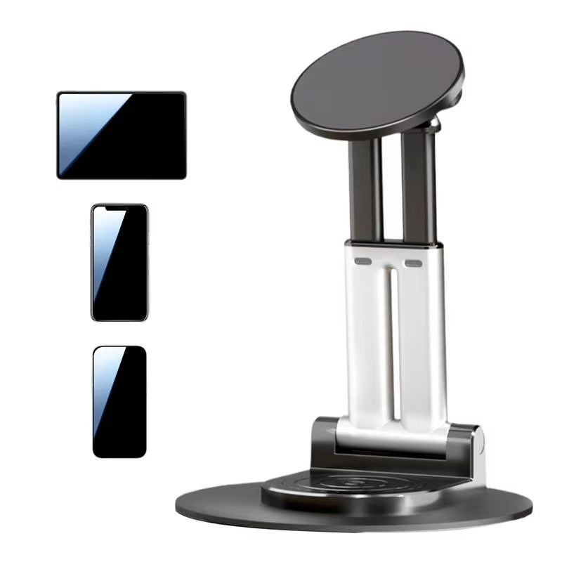 Phone Stand for Desk Adjustable Foldable Desktop Cell Phone Holder Stand Magnetic Desk Tablet Stand for Phone Reader Cell Phone