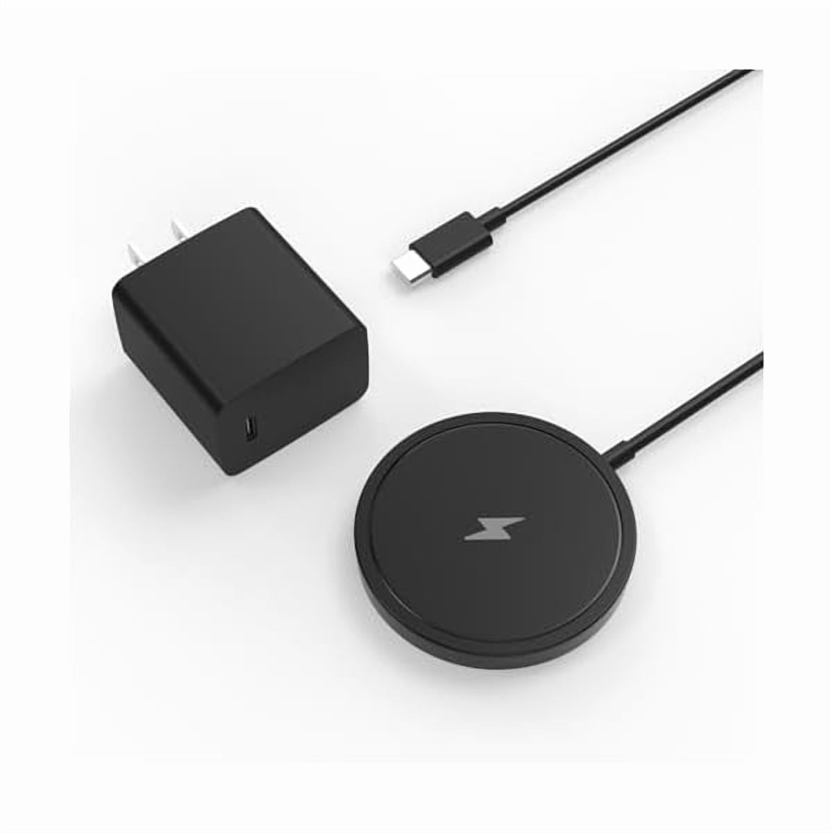 Wireless Charger, 15W Max Fast Magnetic Wireless Charging Pad Compatible with Iphone 15/14/13/12 Series, Airpods Pro 2 with AC Adapter Black