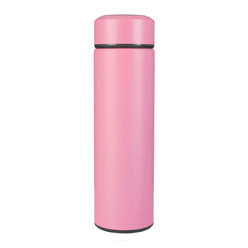 1Pc 500ML Smart Insulation Stainless Steel Colorful Cup Mini Thermos Cup Water Bottle Led Digital Temperature Display Thermos