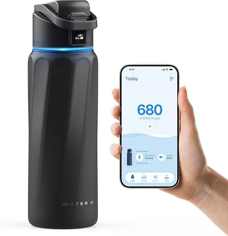 Waterh Boost Smart Water Bottle: 32 Oz Hydration Tracker with APP & Insulation