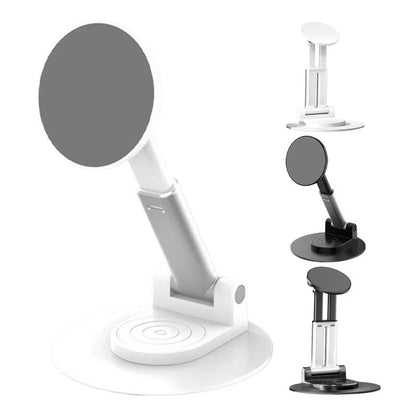 Phone Stand for Desk Adjustable Foldable Desktop Cell Phone Holder Stand Magnetic Desk Tablet Stand for Phone Reader Cell Phone